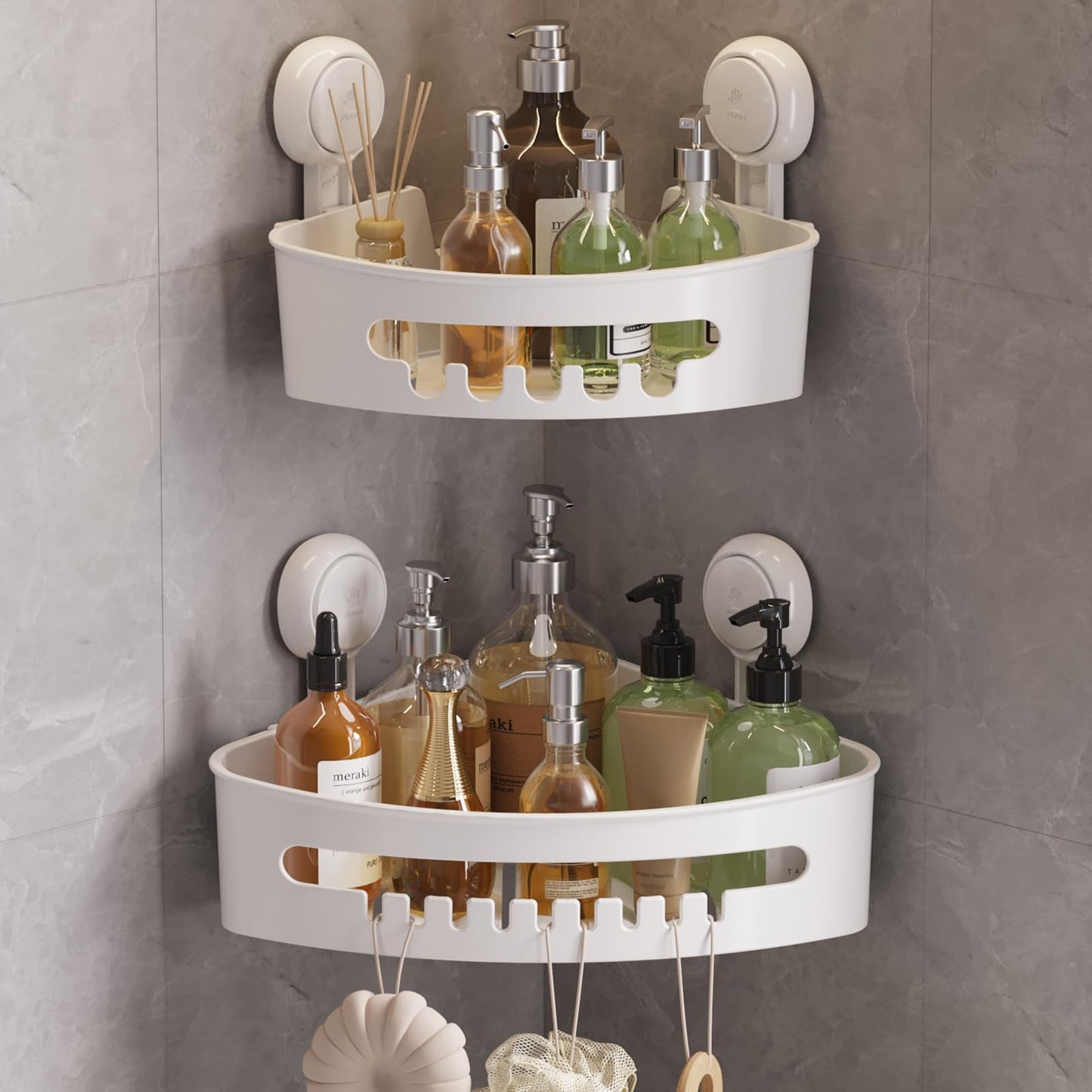 Heavy Duty Corner Shower Caddy Suction Cups