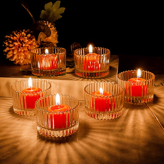 16 Pcs Tealight Candle Holder Glass Candle Jars with Lids