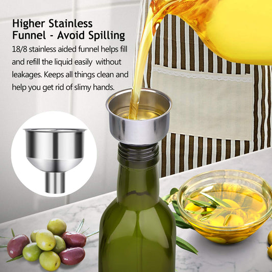 17oz Glass Olive Oil Bottle Dispenser